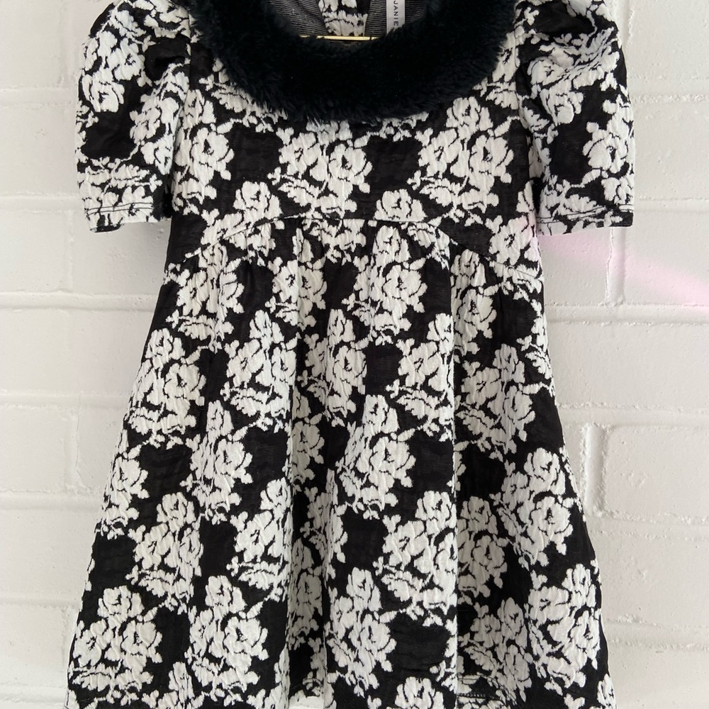 Janie and Jack Black and White Floral Dress